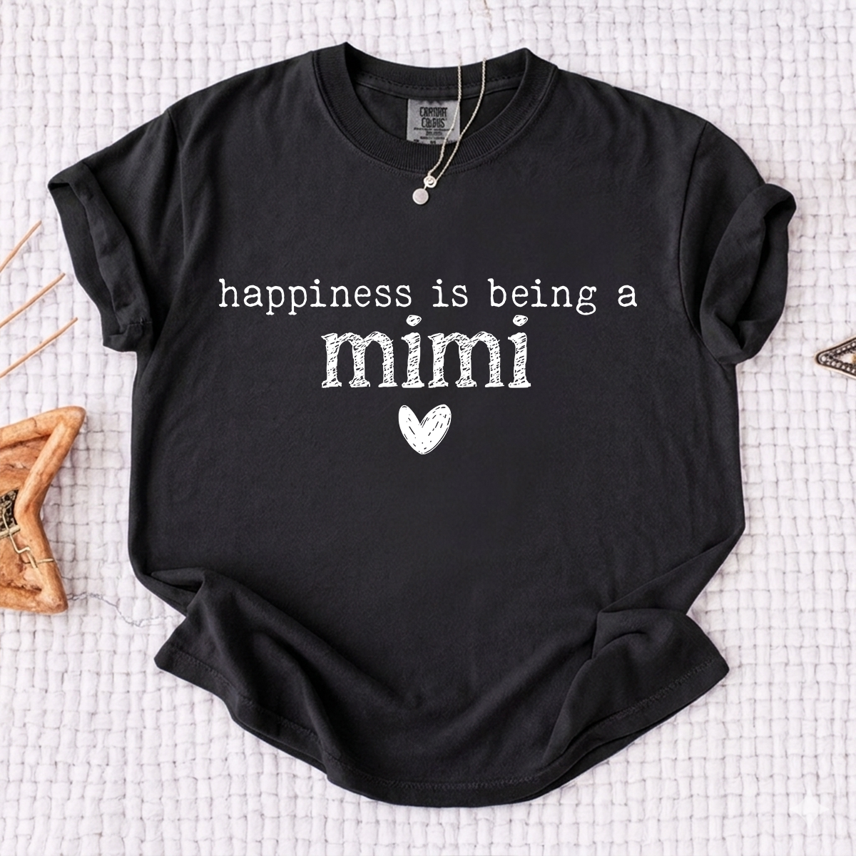Comfort Colors® Shirt Happiness Is Being A Mimi, Custom Grandma Tee