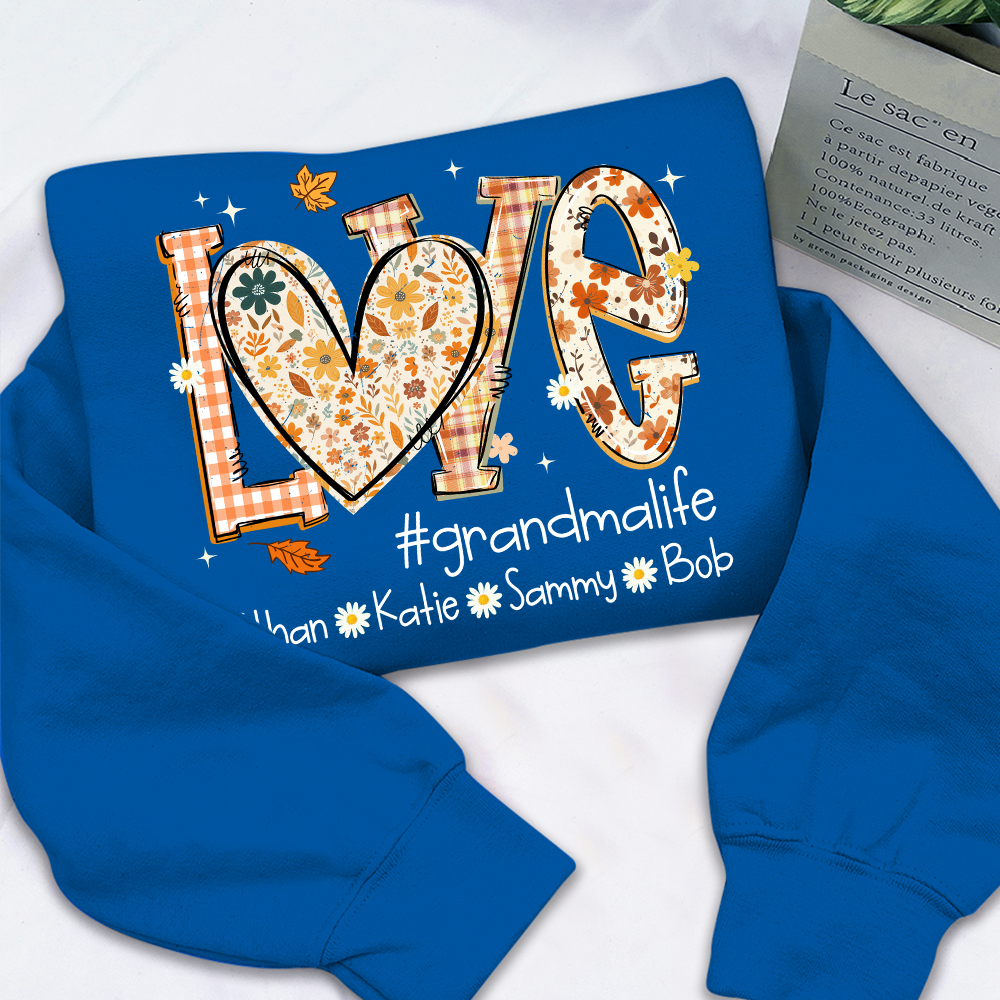 Love Personalized Preppy Fall Cozy Season, Custom Mimi And Kids Names