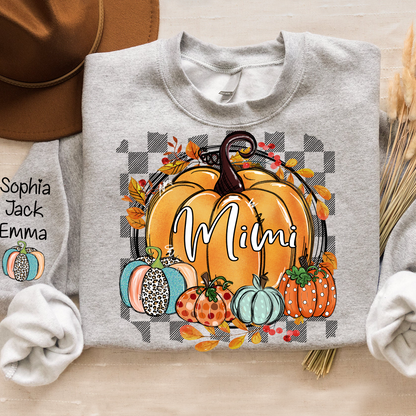 Custom Fall Pumpkin Nicknames for Mimi and Kids