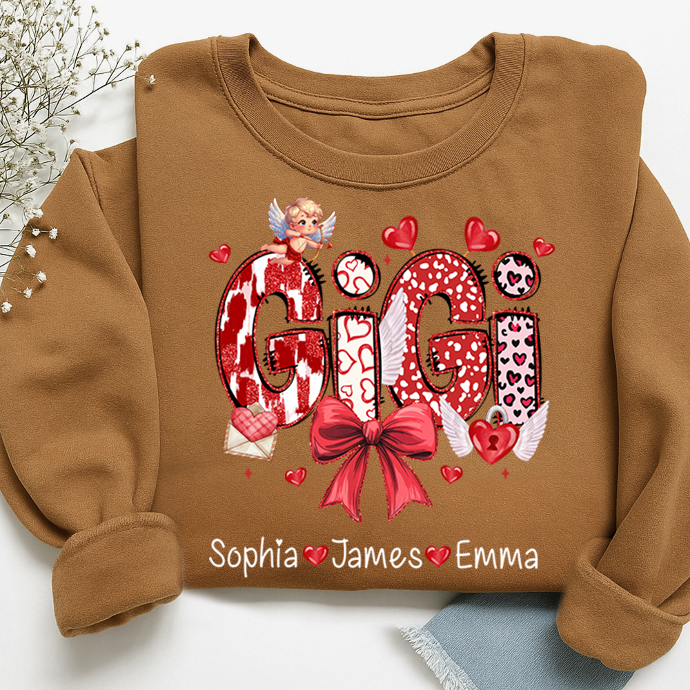 Personalized Meaningful Valentine Gift Sweatshirts, for Gigi and Kids