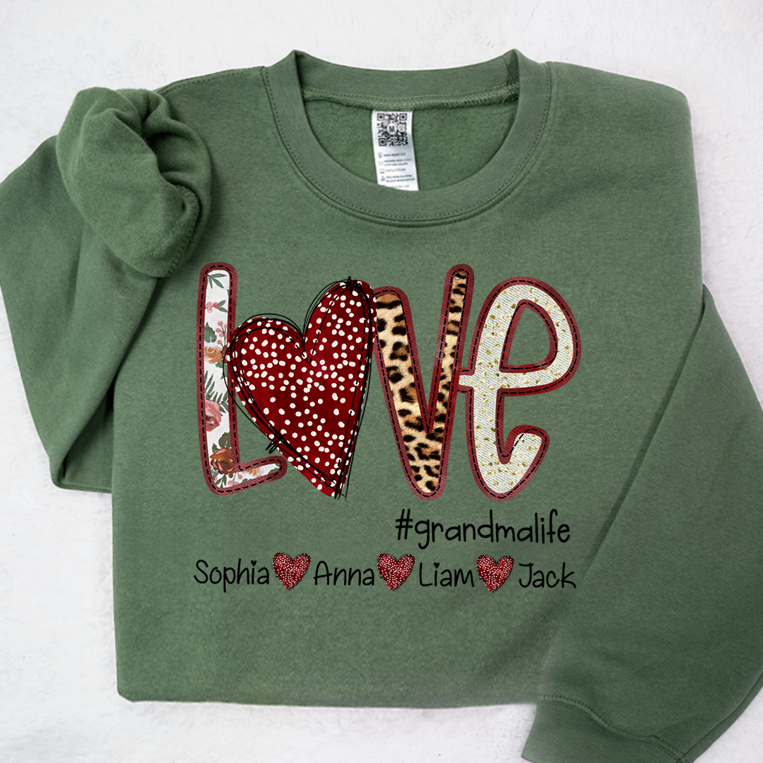Love Heart Grandma Life And Kids LTP01