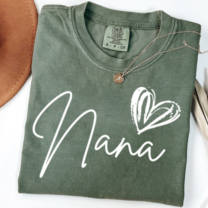 Comfort Colors® Nana Heart, For Gift Grandma And Kids