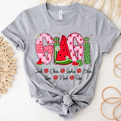 Personalized Summer Mimi Tshirt, Unique Nickname for Grandma And Kids
