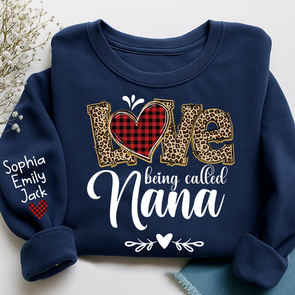 Personalized Love Being Called Mimi Sweatshirt, Gifts for Grandma, Custom Grandma and Grandchild Names