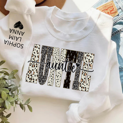 Custom Bible Style Auntie Sweatshirt – Personalized Gift for Mom, Mama, or Grandma with Grandkids’ Names