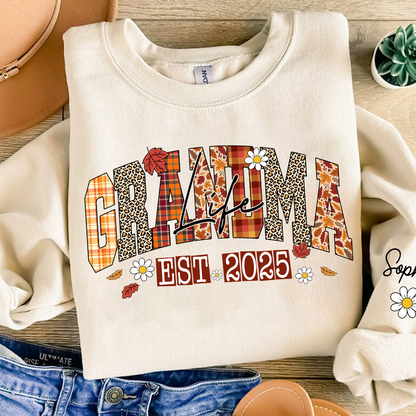 Preppy Fall Mimi Life, Personalized For Grandma And Kids