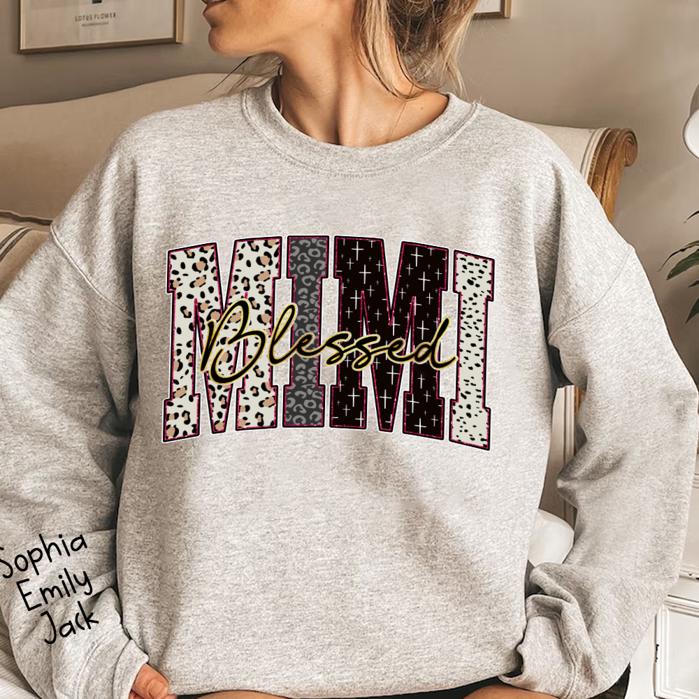 Leopard Bible Bundle, For Gift Grandma, Custom Grandma Name And Kids