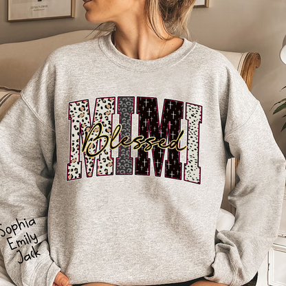 Leopard Bible Bundle, For Gift Grandma, Custom Grandma Name And Kids