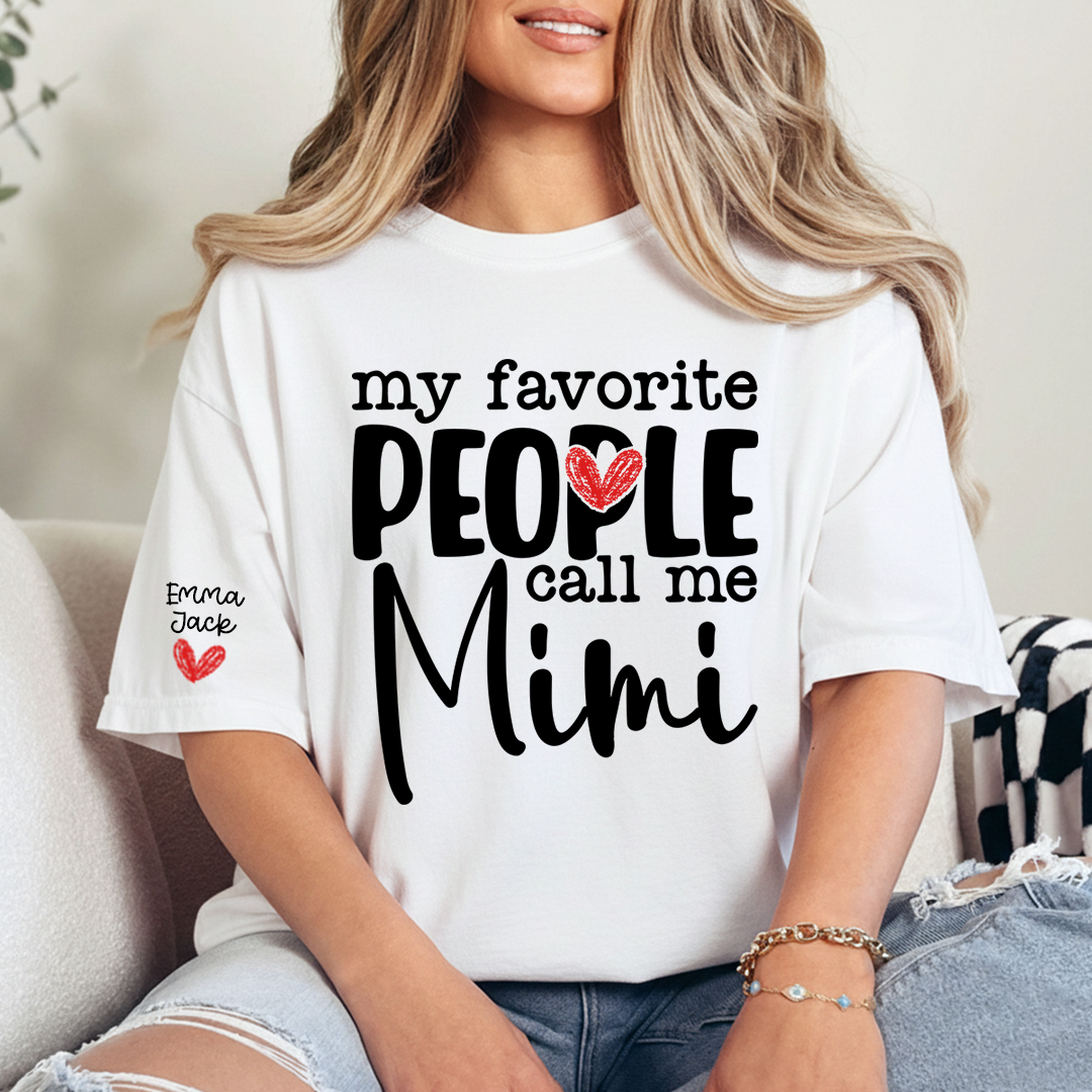 My Favorite People Call Me Mimi T-shirt Cute Grandma Shirt Gift from Grandkids