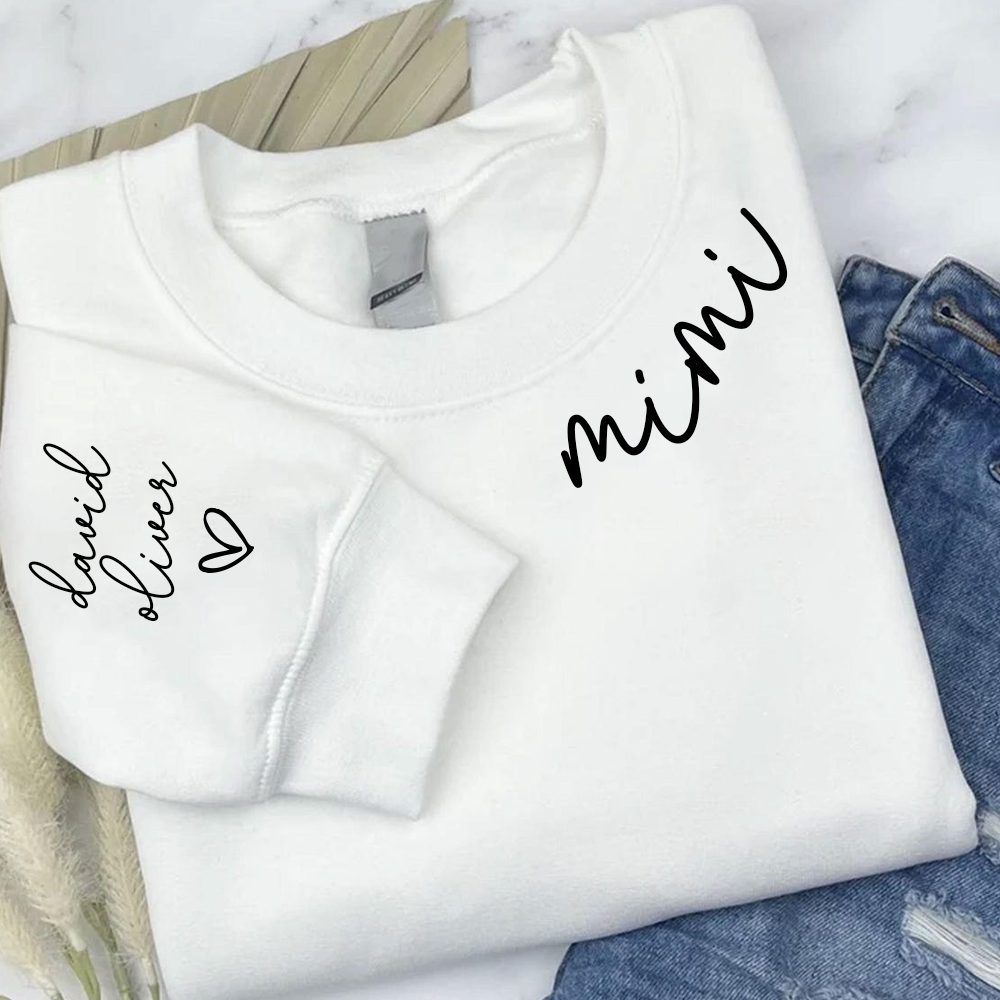 Custom Mimi Sweatshirt, Personalized For Mimi And Kids