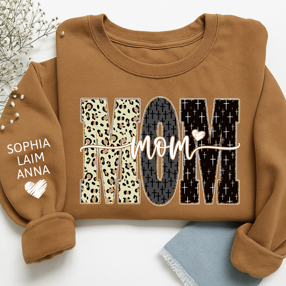 Custom Bible Style Mom Sweatshirt – Personalized Gift for Mom, Mama, or Grandma with Grandkids’ Names