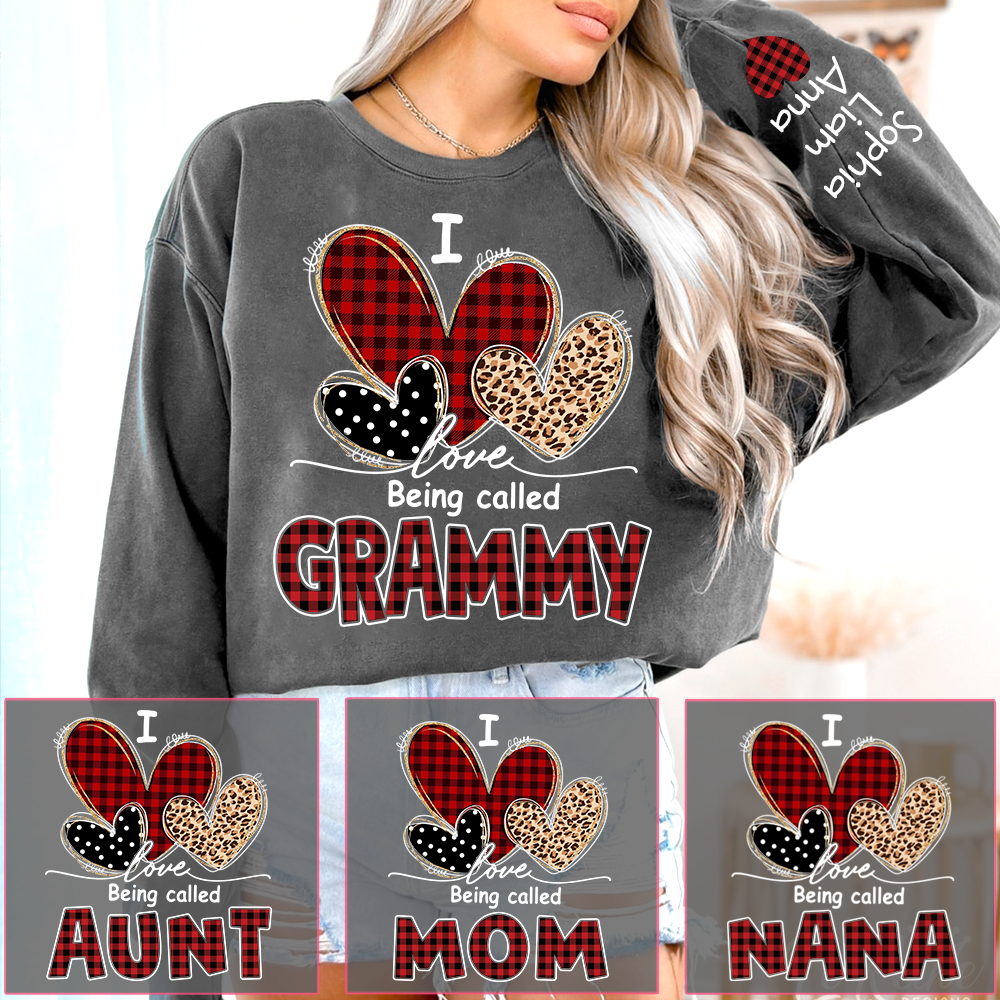 I Love Being Called Grammy Sweatshirt, Personalized Grandma Shirt with Kids Names