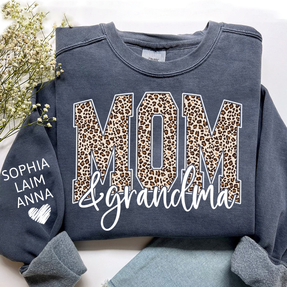 Personalized Mom & Grandma Sweatshirt, Custom Grandkids Names, Grandma Gift