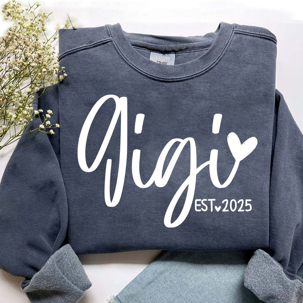 Personalized Gigi Sweatshirt, Custom Gifts for Grandma And Child