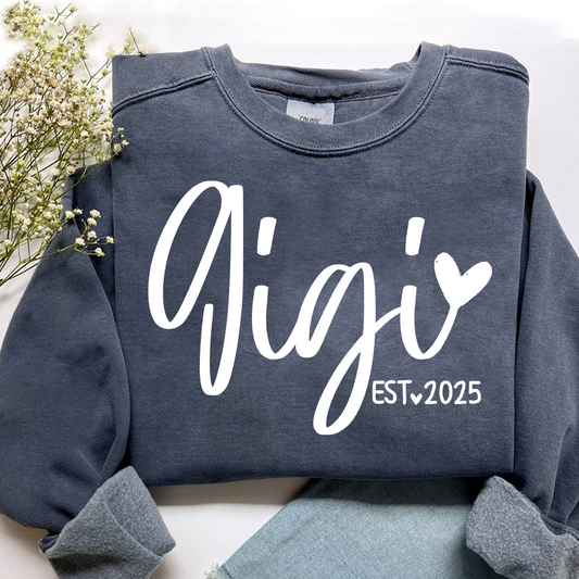 Personalized Gigi Sweatshirt, Custom Gifts for Grandma And Child