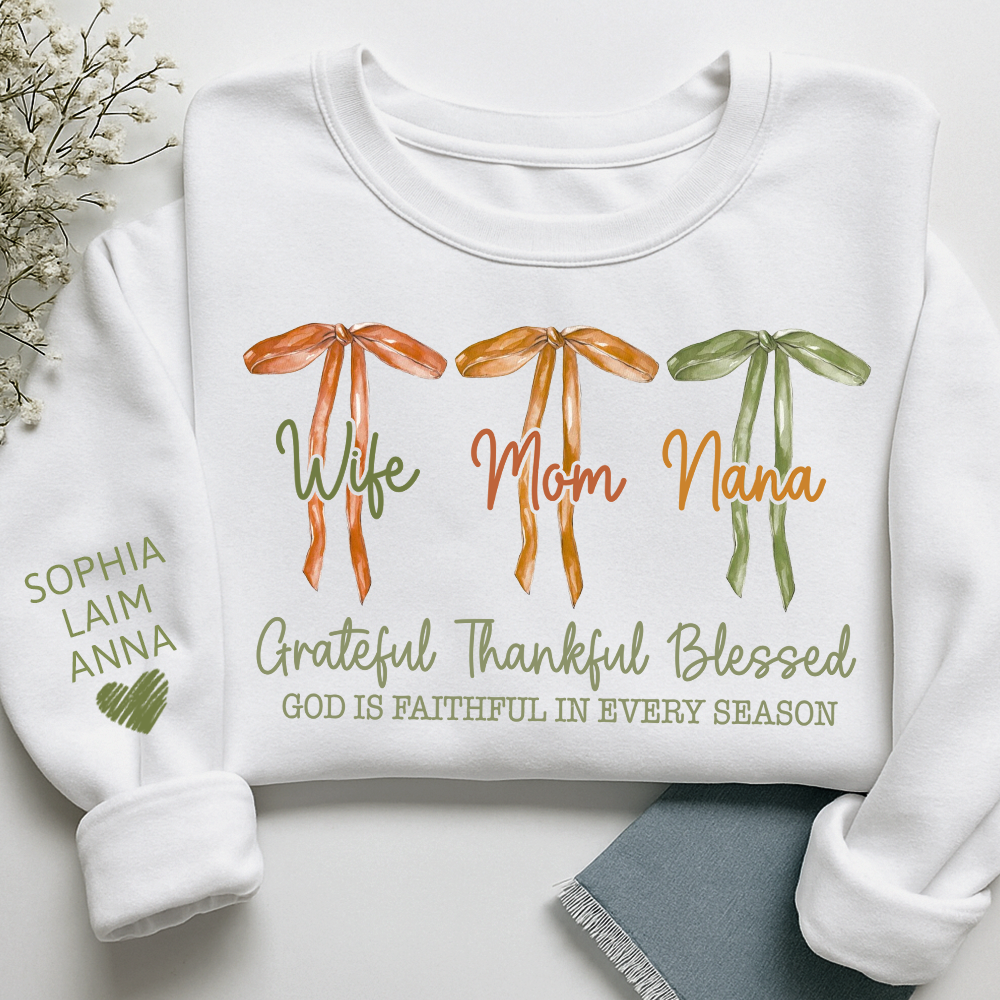 Personalized Faith Based Autumn Custom Nicknames of Mom Wife Nana for Mimi and Kids
