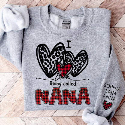 Personalized I Love Being Called Mimi Sweatshirt,Heart Valentine Gifts For Grandma And Grandchildren's