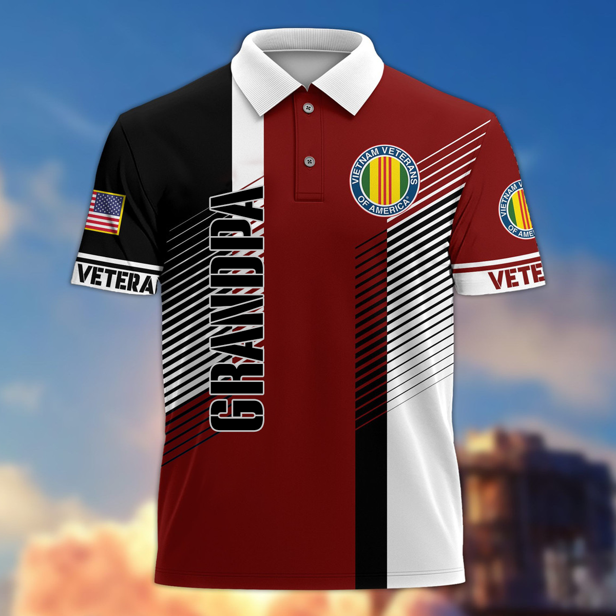 Premium US Veterans Polo Shirt, Gifts On Father's Day 3D Polo Shirt