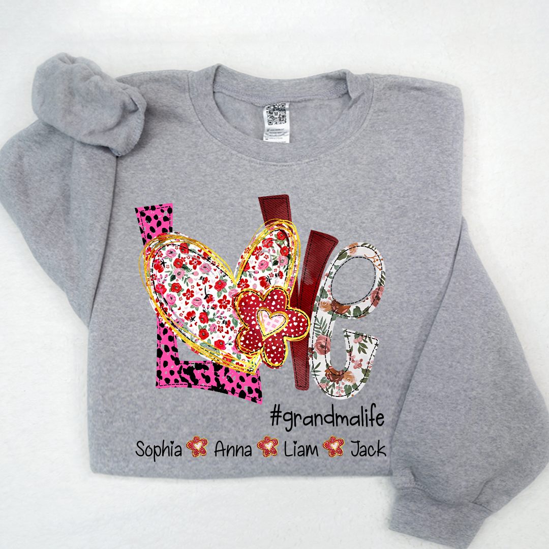Valentine's Day Love Grandma Life And Kids LTP01