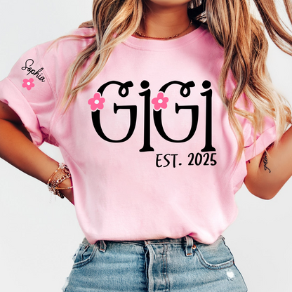 Personalized Gigi Flowers, Custom Nicknames for Grandma and Kids