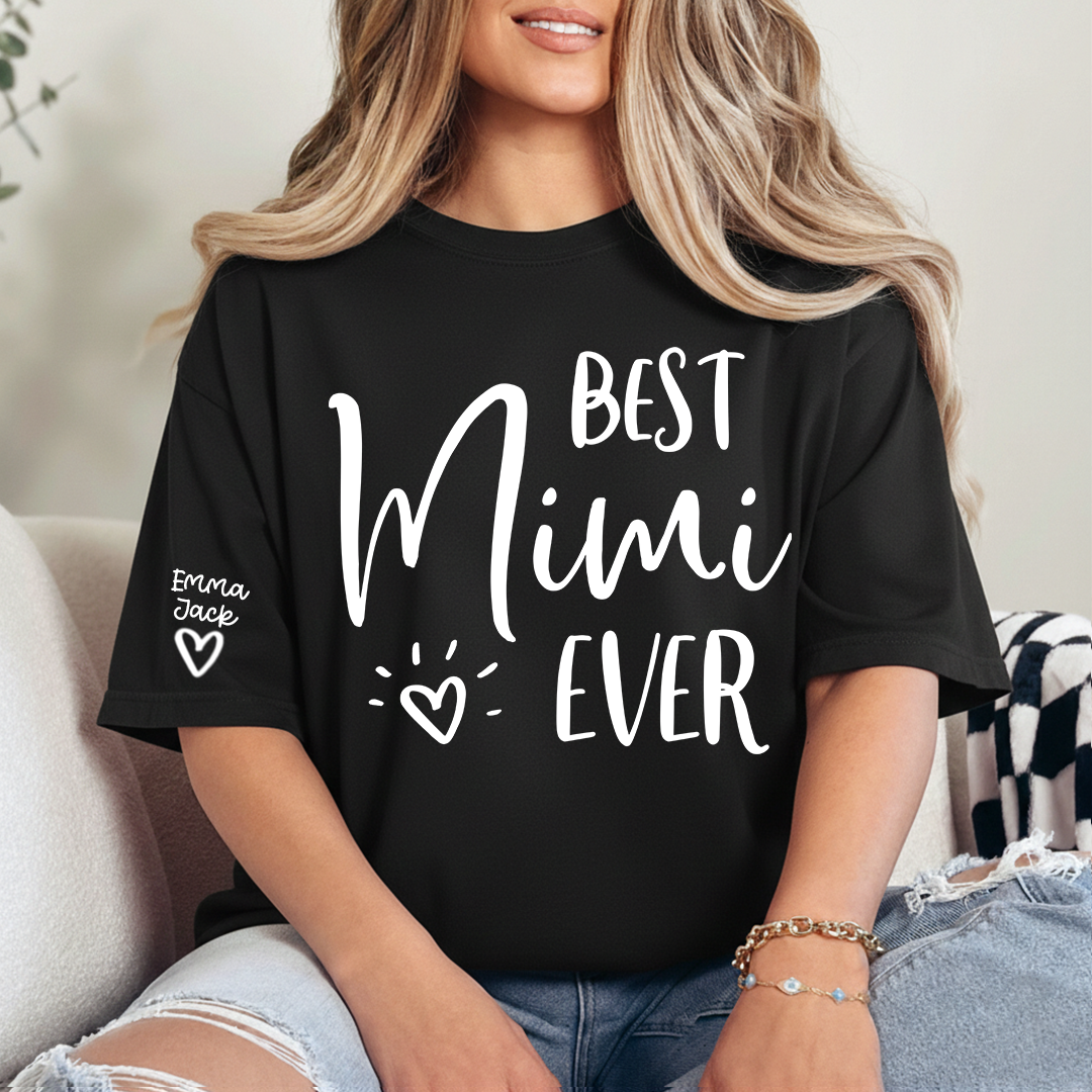 Best Mimi Ever T-shirt, Cute and Simple Design for Grandmothers with Personalized Touch