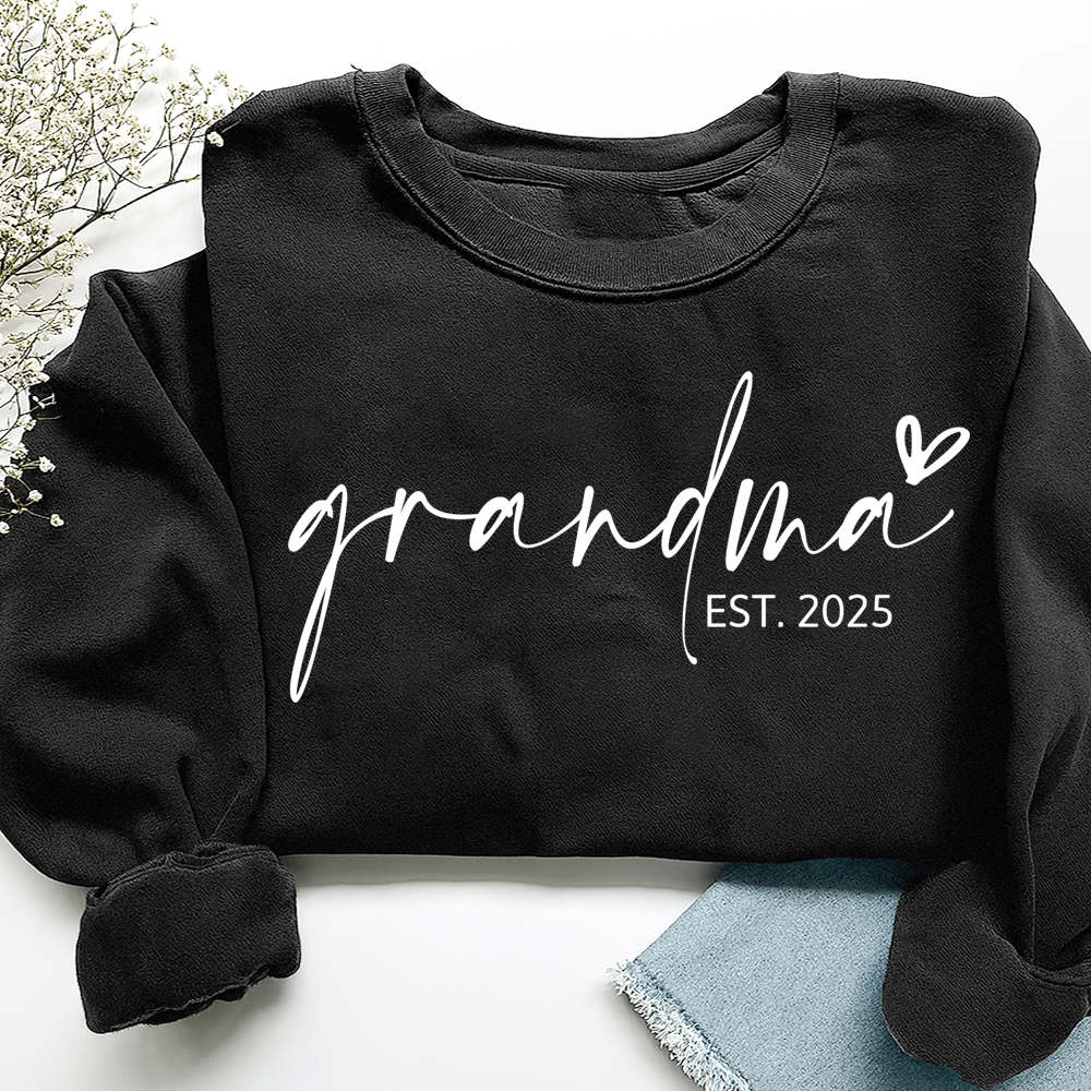 Personalized Grandma Little Heart Sweatshirt, Gift for Grandma and Family