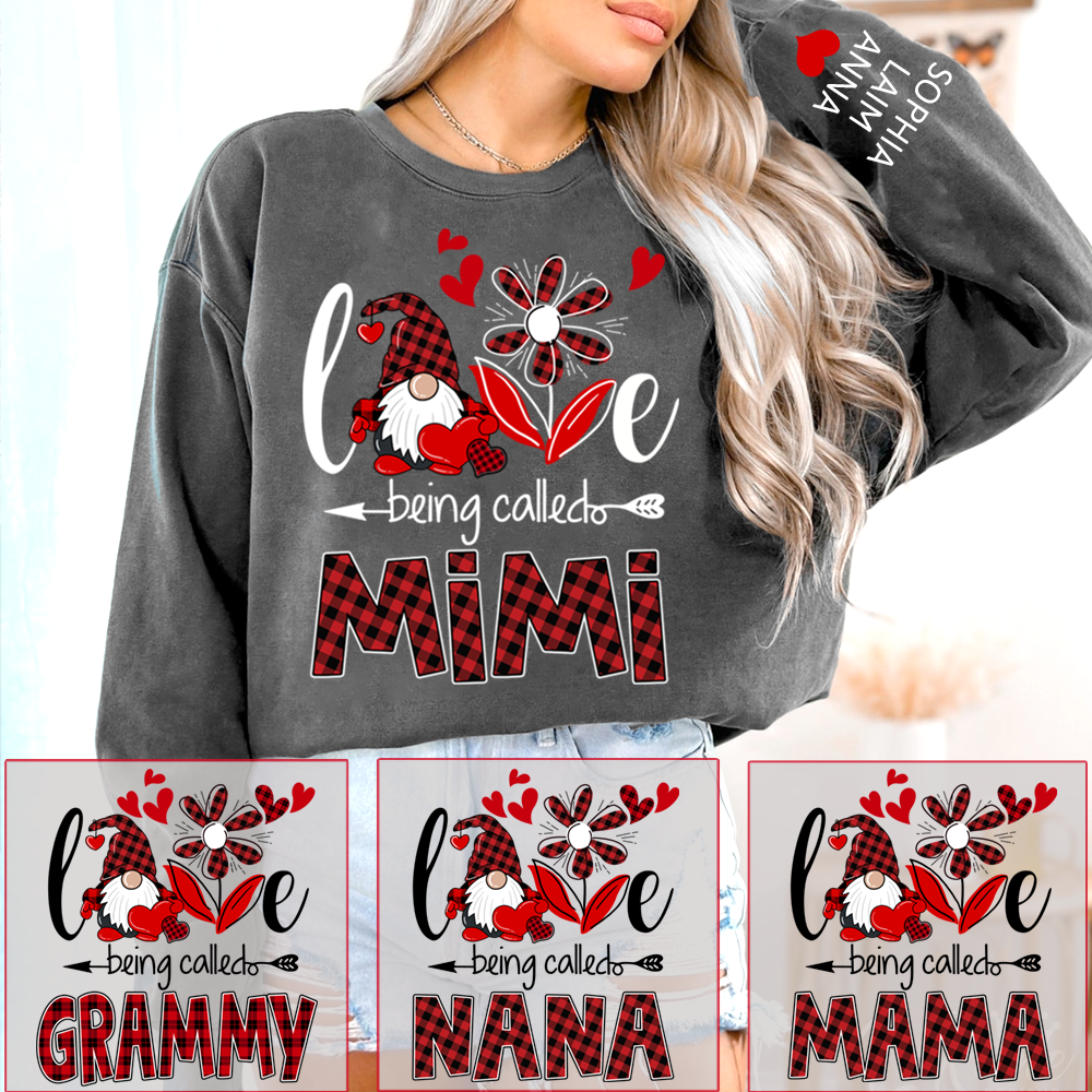 I Love Being Called Mimi Sweatshirt, Personalized Grandma Shirt with Custom Family Names