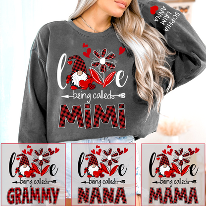 I Love Being Called Mimi Sweatshirt, Personalized Grandma Shirt with Custom Family Names