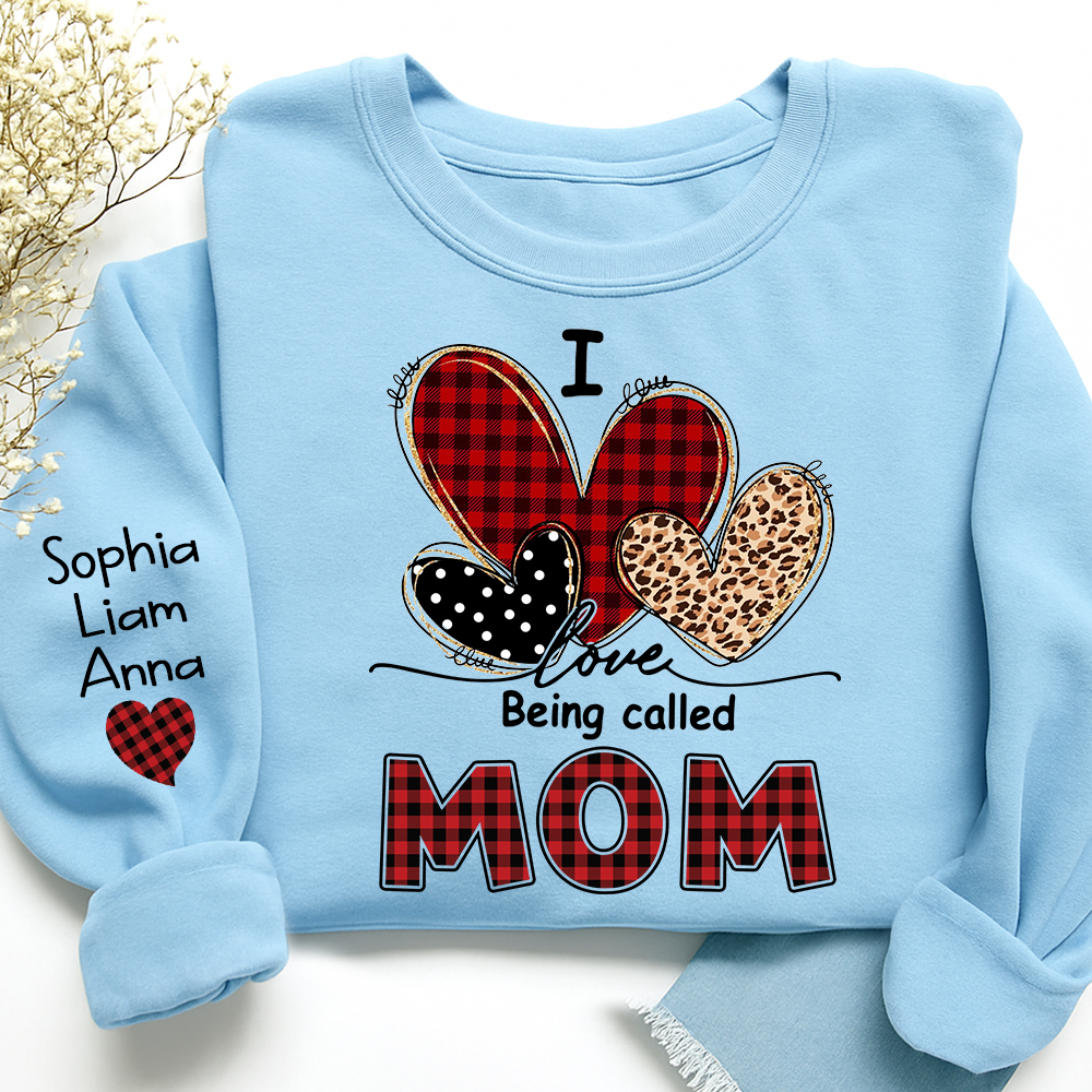 I Love Being Called Mom Sweatshirt, Personalized Mom Shirt with Kids Names