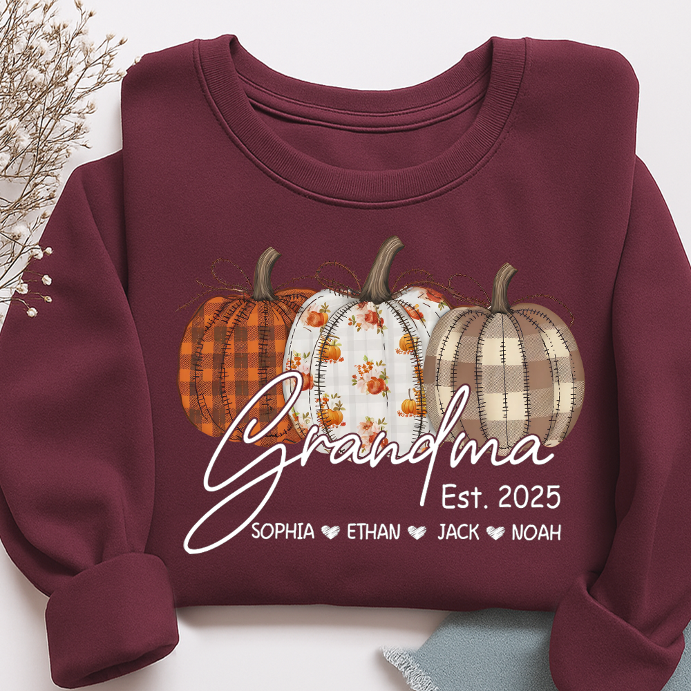 Fall Pumpkin Design, Customized Gifts for Grandma and Grandchild