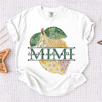 Comfort Colors® Mimi Lemon Shirt, Personalized Cute Summer Grandma Tee For Gift Grandma And Kids