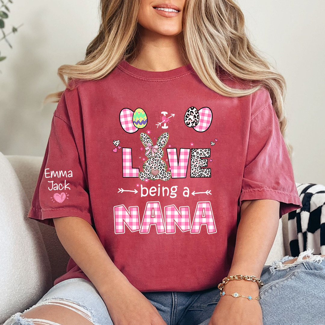 I Love Being a Nana Sweatshirt, Cute Pastel Family Crewneck for Nana