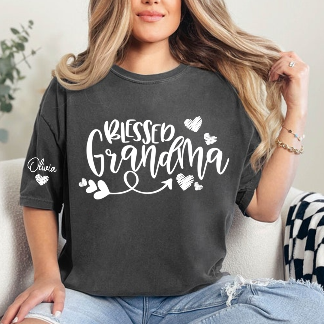 Blessed Grandma T-Shirt 2025, For Give Grandma And Kids