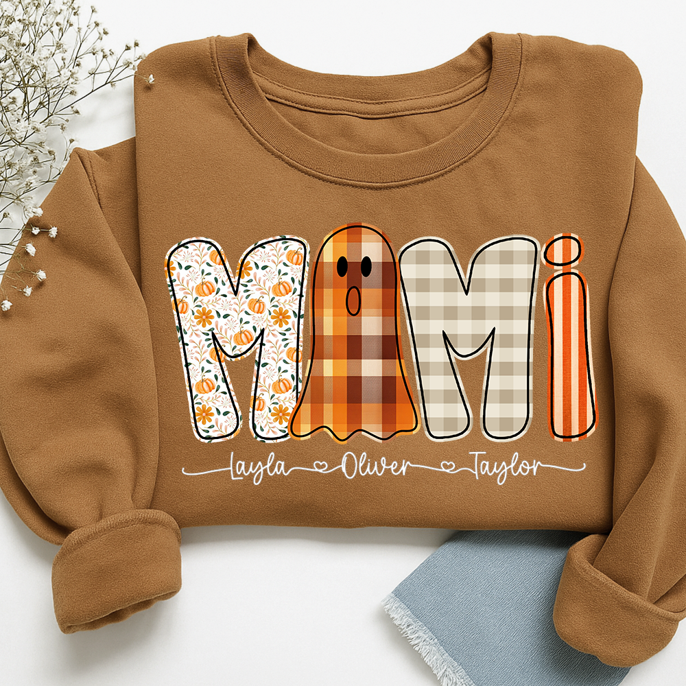 Personalized Naughty Halloween Mimi Ghost, For Gift for Grandma And Kids