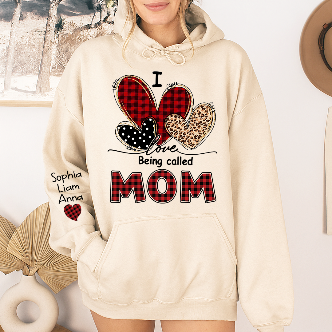 I Love Being Called Mimi Hoodie, Personalized Grandma Shirt with Kids Names