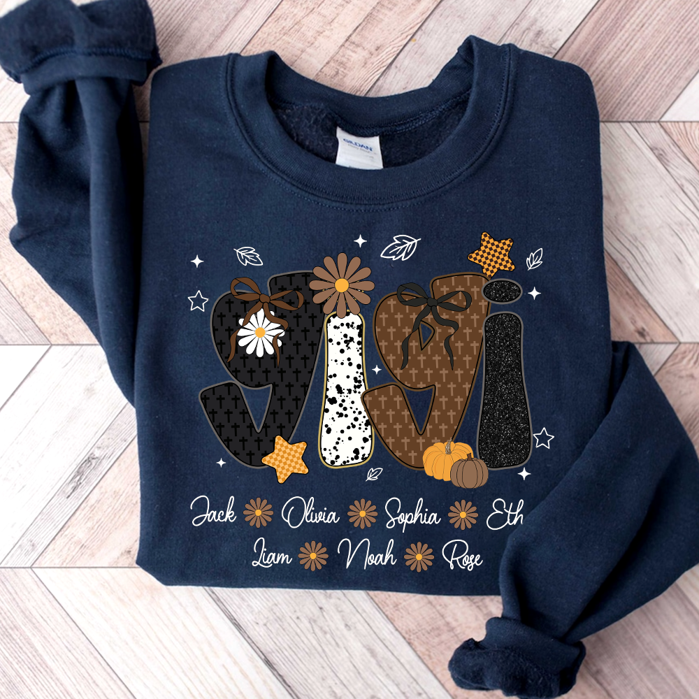 Personalized Grandma Grace, Prayer Sweatshirt, Custom Gigi Nickname with Baby Name