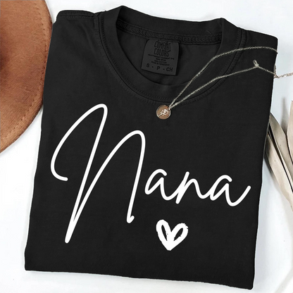 Comfort Colors® Nana Heart, Custom Gifts for Grandma and Grandchild