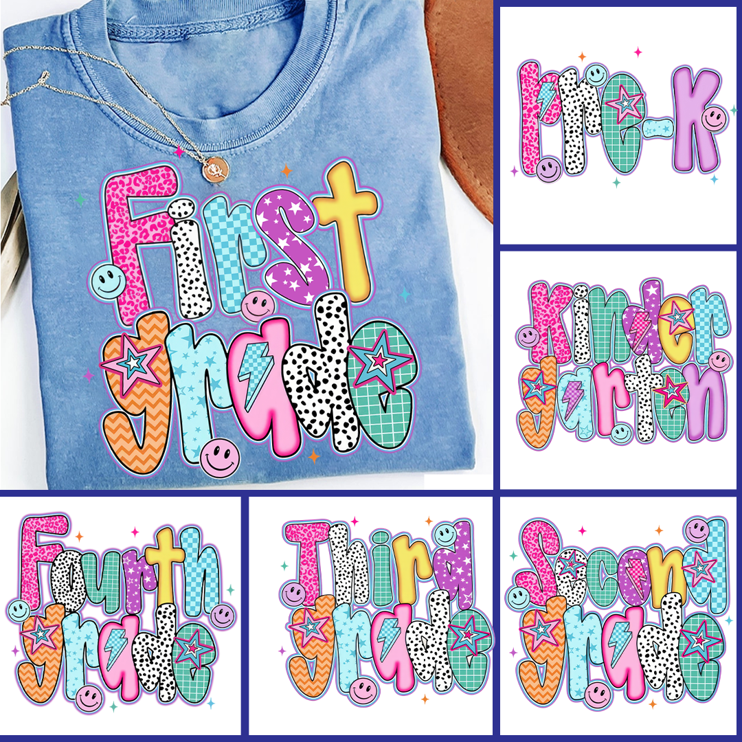 Preppy Back to School Pre-k 1st/2nd/3rd Grade First Day of School Shirt