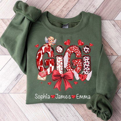 Personalized Meaningful Valentine Gift Sweatshirts, for Gigi and Kids