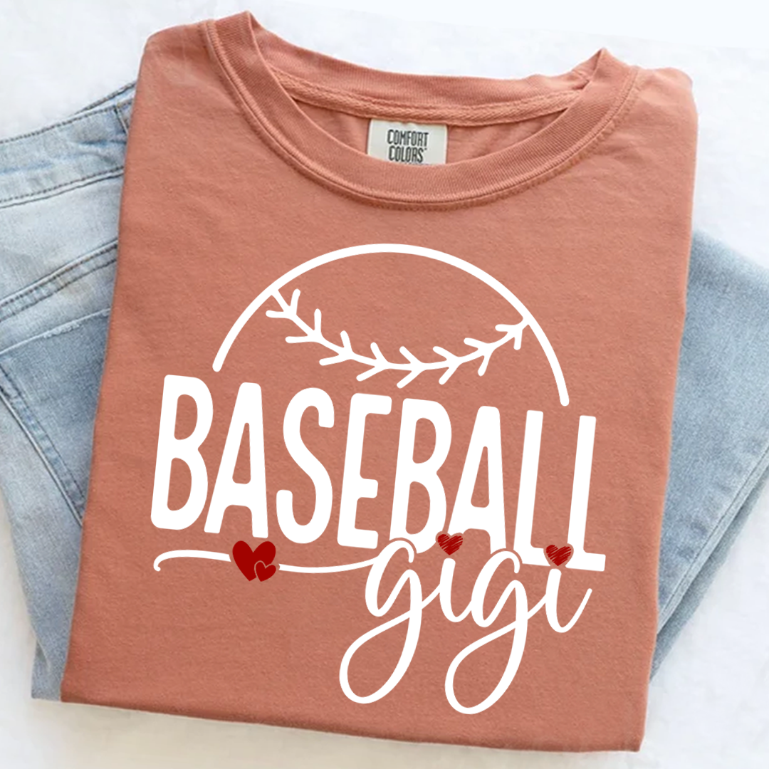 Comfort Colors® Baseball Gigi Heart, For Gift Grandma And Kids