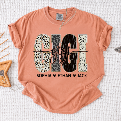 Comfort Colors® Bible Style Design, Custom Gift For Gigi And Her Grandchildren