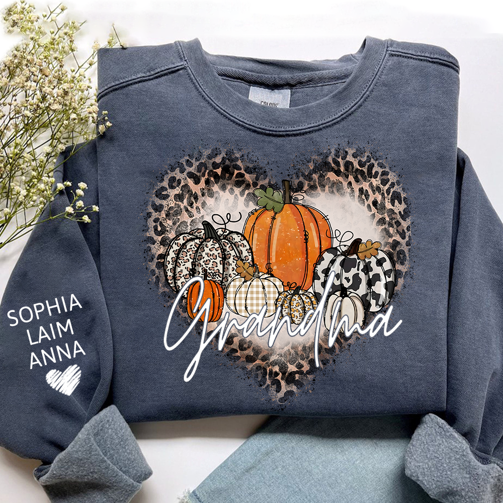 Mimi Leopard Print Autumn Sweatshirt, Gift for Grandma and Kids