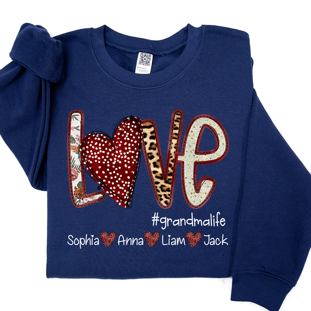 Love Heart Grandma Life And Kids LTP01