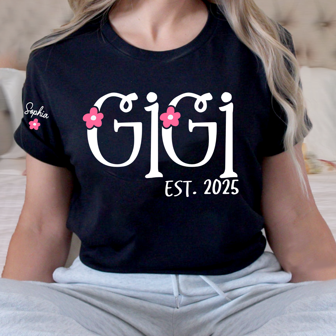 Personalized Gigi Flowers, Custom Nicknames for Grandma and Kids