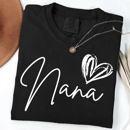 Comfort Colors® Nana Heart, For Gift Grandma And Kids