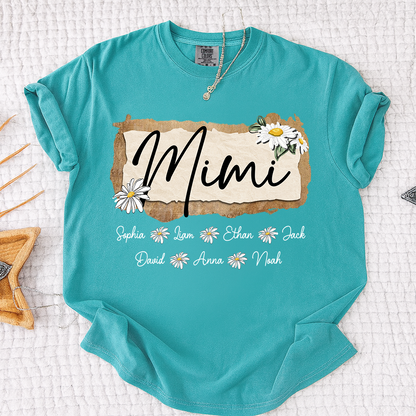 Comfort Colors® Custom Mimi T-Shirt, Floral Daisy Design,Great Gift for Mimi Grandma