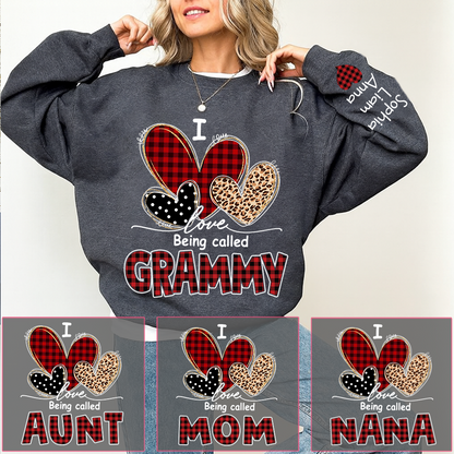 I Love Being Called Grammy Sweatshirt, Personalized Grandma Shirt with Kids Names