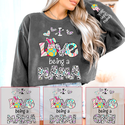 I Love Being a Nana Crewneck Sweatshirt, Sweet Family Love Graphic
