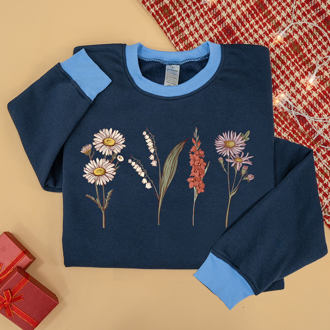 Custom Birth Month Sweatshirt Birth Flower Sweater, Birth Flower Shirt, Grandma's Garden, Personalized Mom Gift Grandma Mother's Day Gift Sweatshirt