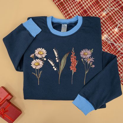 Custom Birth Month Sweatshirt Birth Flower Sweater, Birth Flower Shirt, Grandma's Garden, Personalized Mom Gift Grandma Mother's Day Gift Sweatshirt